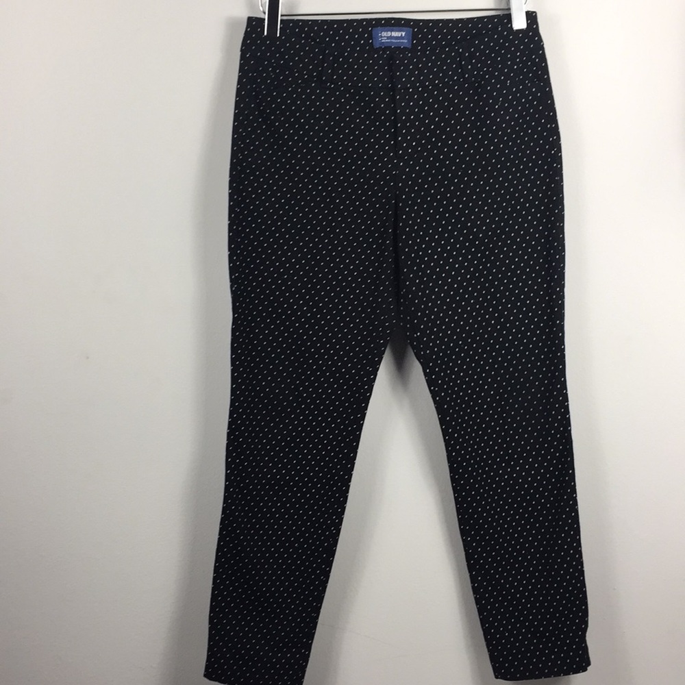 Old Navy Pixie black dotted cotton ankle pants